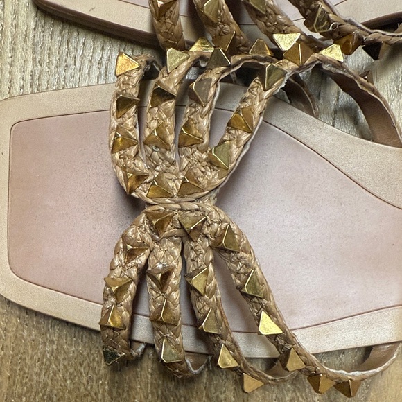 Zara Tan Studded Women's Sandals - Picture 5 of 5